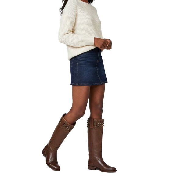 SENDRA 9177 Brown Studded Pull On Style Riding Boots - Picture 2 of 14